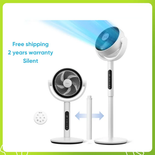 Corebreeze R432 Standing Oscillating Fan for Home, Circulator with Remote, 82ft, 20dB, DC Motor, 9 Speeds, Sensor, Timer, Pedestal & Tabletop mode
