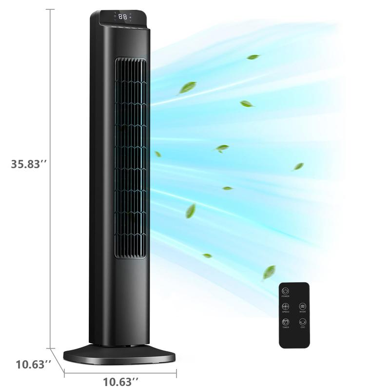 R.W.FLAME 36" Bladeless Tower Fan with Remote 🌀 + Foldable 3-in-1 USB Fan 🎁