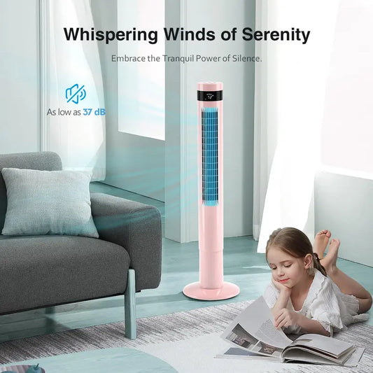 R.W.FLAME 36" Bladeless Tower Fan with Remote 🌀 + Foldable 3-in-1 USB Fan 🎁