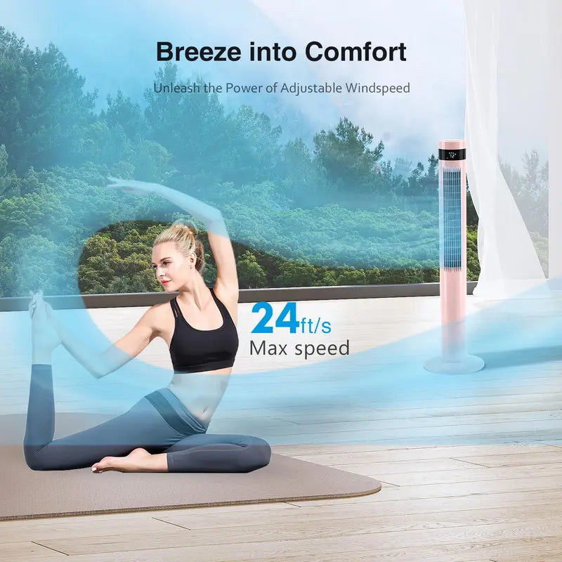 R.W.FLAME 36" Bladeless Tower Fan with Remote 🌀 + Foldable 3-in-1 USB Fan 🎁