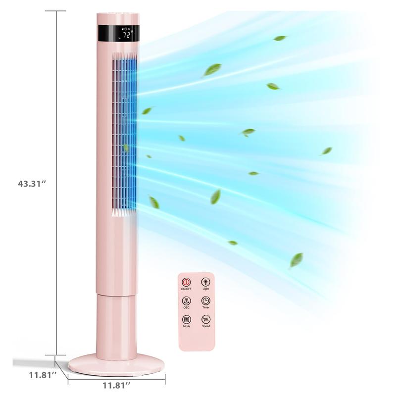 R.W.FLAME 36" Bladeless Tower Fan with Remote 🌀 + Foldable 3-in-1 USB Fan 🎁