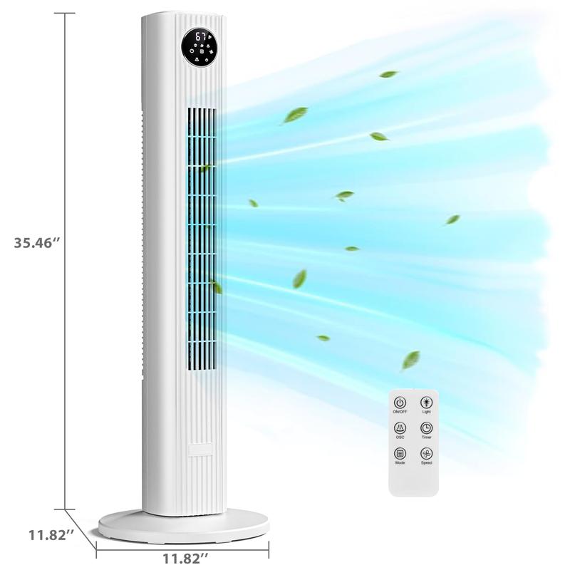 R.W.FLAME 36" Bladeless Tower Fan with Remote 🌀 + Foldable 3-in-1 USB Fan 🎁