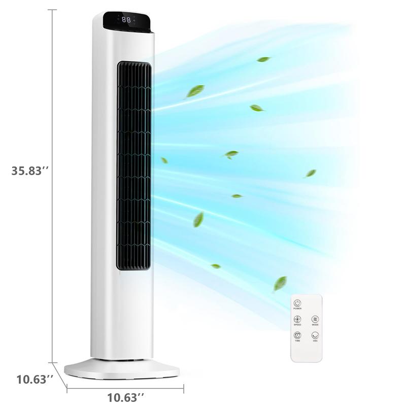 R.W.FLAME 36" Bladeless Tower Fan with Remote 🌀 + Foldable 3-in-1 USB Fan 🎁